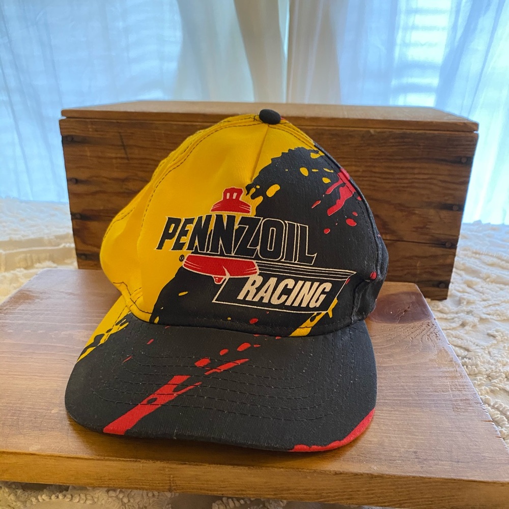 Pennzoil Racing Adjustable back cap vintage yellow black red